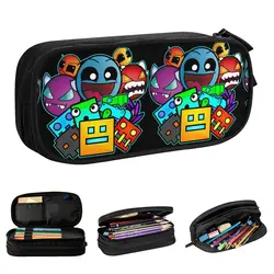 Geometry Cube Gaming Dash Old School Pencil Case Lovely Pen Bags Kids Large Storage School Supplies Zipper Pencil Box