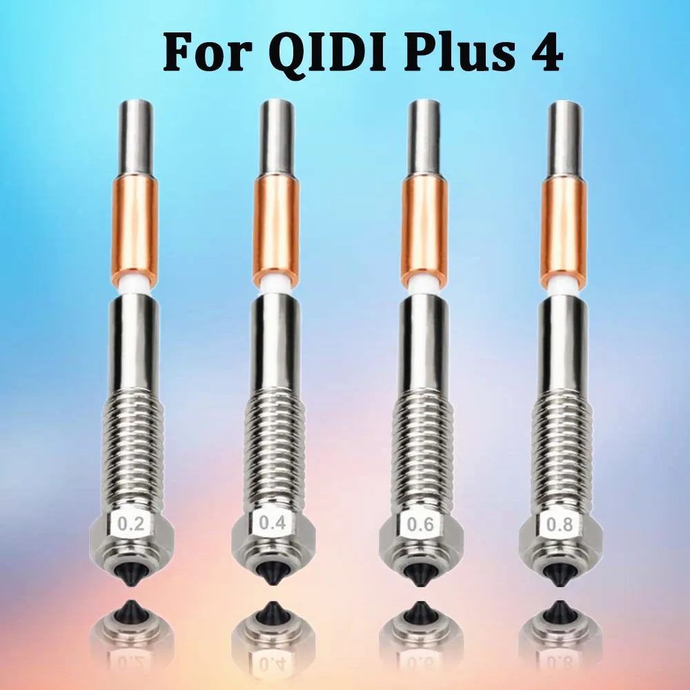 

For QIDI Plus4 Bimetallic Nozzle With Ceramic Insulation Integrated Design Quick Removal Nozzles For QIDI Plus4 Silicone Sleeve