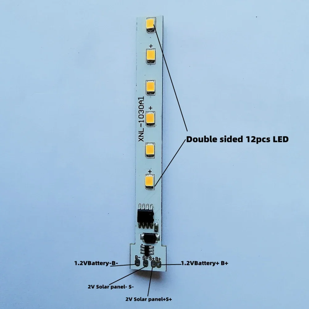 1/5PCS 1.2V Flame Light Circuit Board 12LED Solar Candle Lamp Board Control Drive Board Bulb Accessories