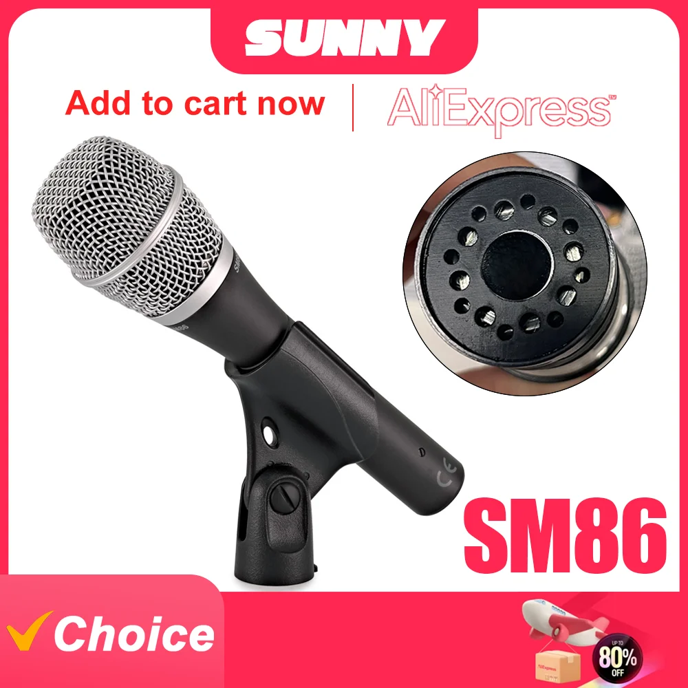 

SM86 Cardioid Condenser Vocal Microphone for Performance studio quality sound