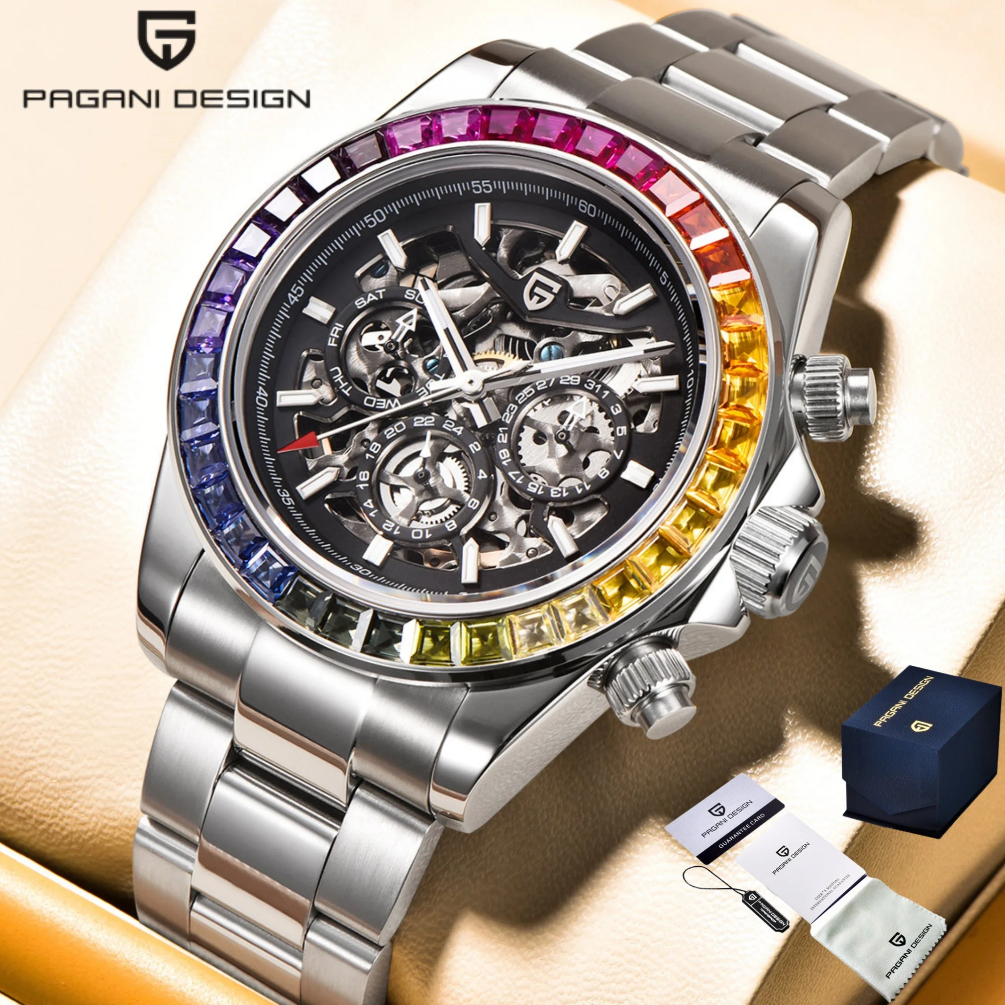 

PAGANI DESIGN 2025 New Men's Mechanical Watch HZ 2196G PD1777 Retro Waterproof Sapphire Crystal Stainless Steel Reloj Hombre