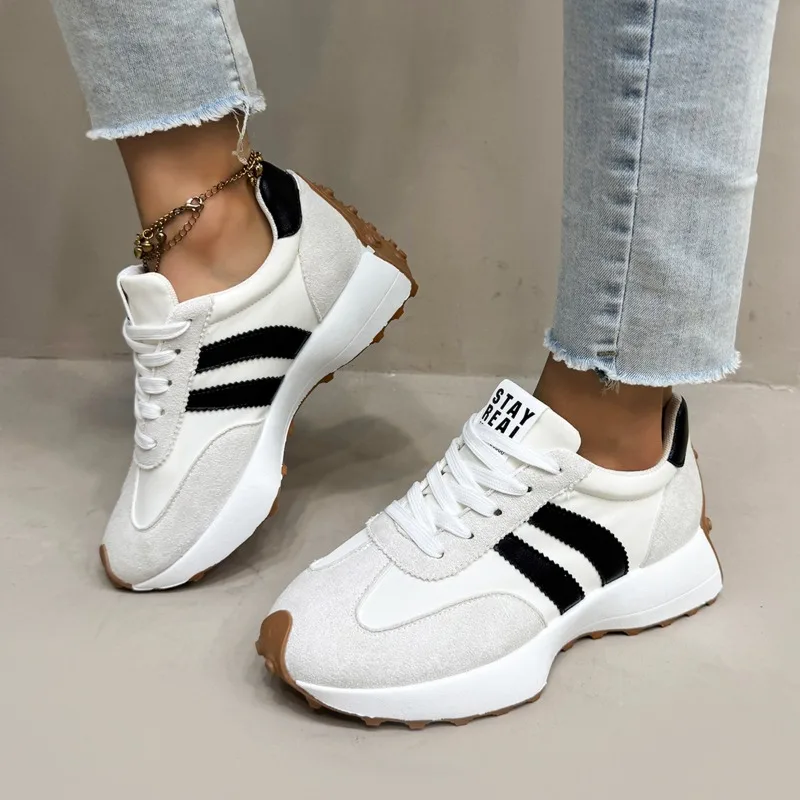 

Women's Shoes Fashion Outdoor Casual Shoes Classic Women Sneakers Lace Up Vulcanized Shoes Women Tenis Training Shoe Tenis Mujer