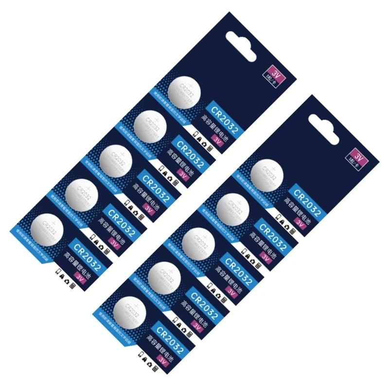 090F Многоцелевые батареи CR2032 3V, источники надежности для небольших устройств, упаковка по безопасности детей (5/10peeces)