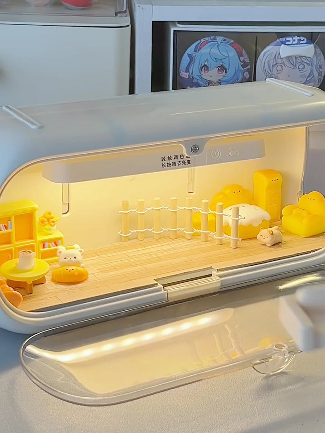 Moe Doll Ornament Storage Display Box Desktop Capsule Storage Blind Box Decorative Ornament Cartoon Ornament Display Box