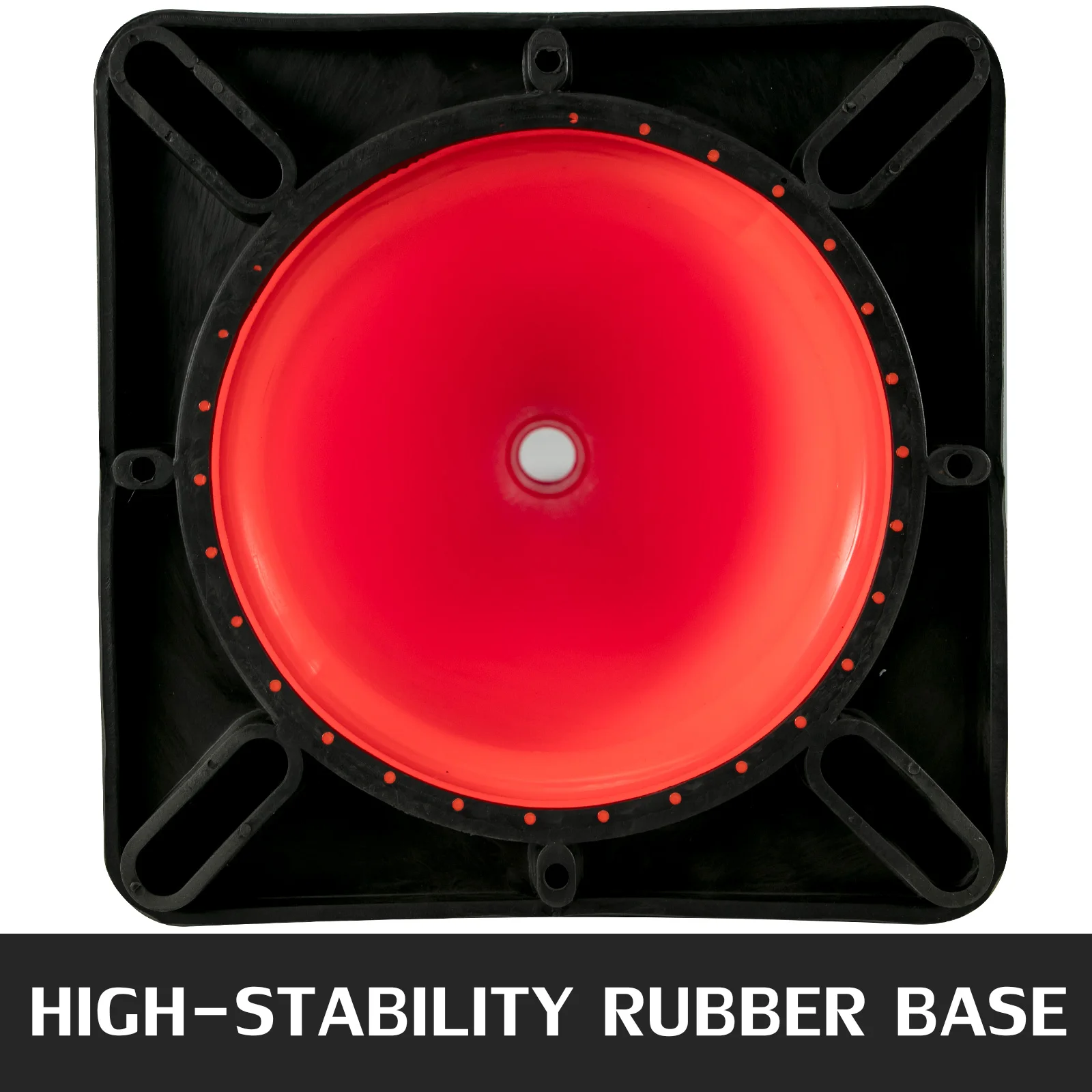 Coni stradali da 6 pezzi, cono di parcheggio stradale di sicurezza con base ponderata nera, coni di sicurezza stradale arancione in PVC, coni di pericolo