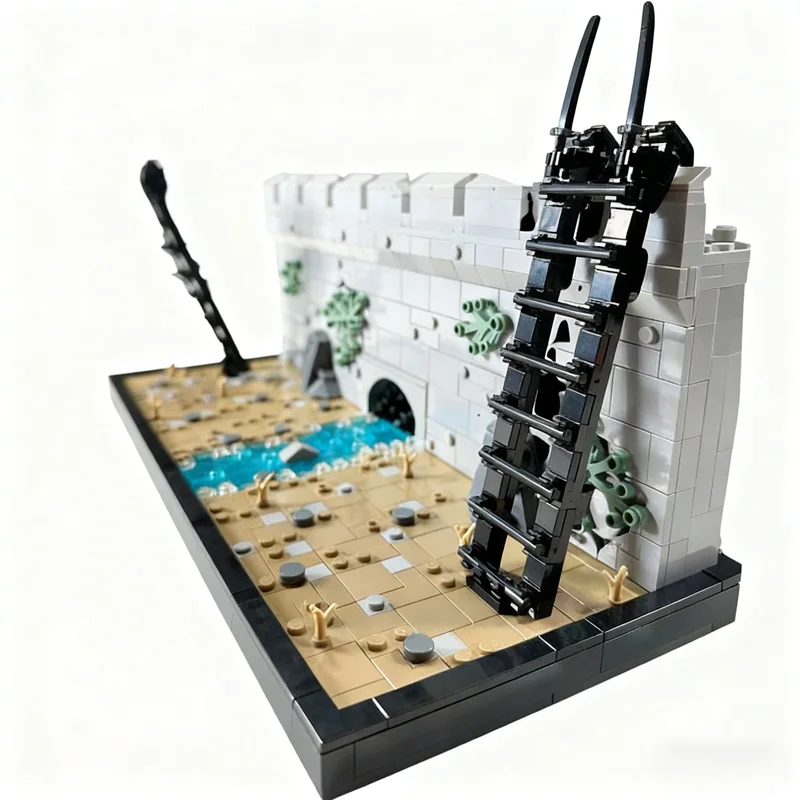 1006 stücke MOC Helms Tiefe Die Schlacht Wand Ringe Modell Bausteine Architektur Spielzeug Weihnachten Geschenke Kreative Ziegel Bildung