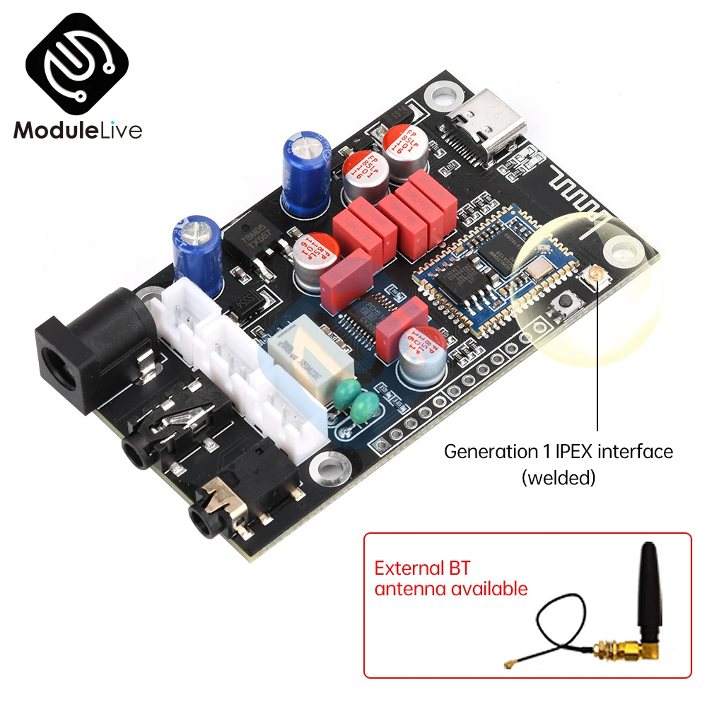 

DC8-24V LA02 Qualcomm QCC5125 enthusiast grade Bluetooth 5.1 Lossless decoding Board APTX LDAC lossless HD sound quality