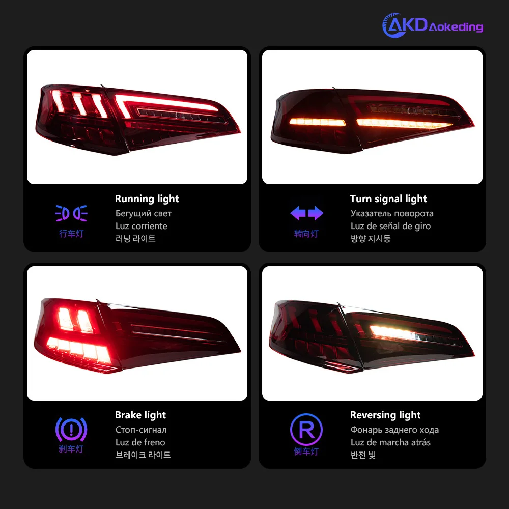 Car Lights for Audi A3 Sportback 8V 2013-2016 LED Auto Taillights Assembly Upgrade 2022 Newest Style 8Y Design Tool Accessories