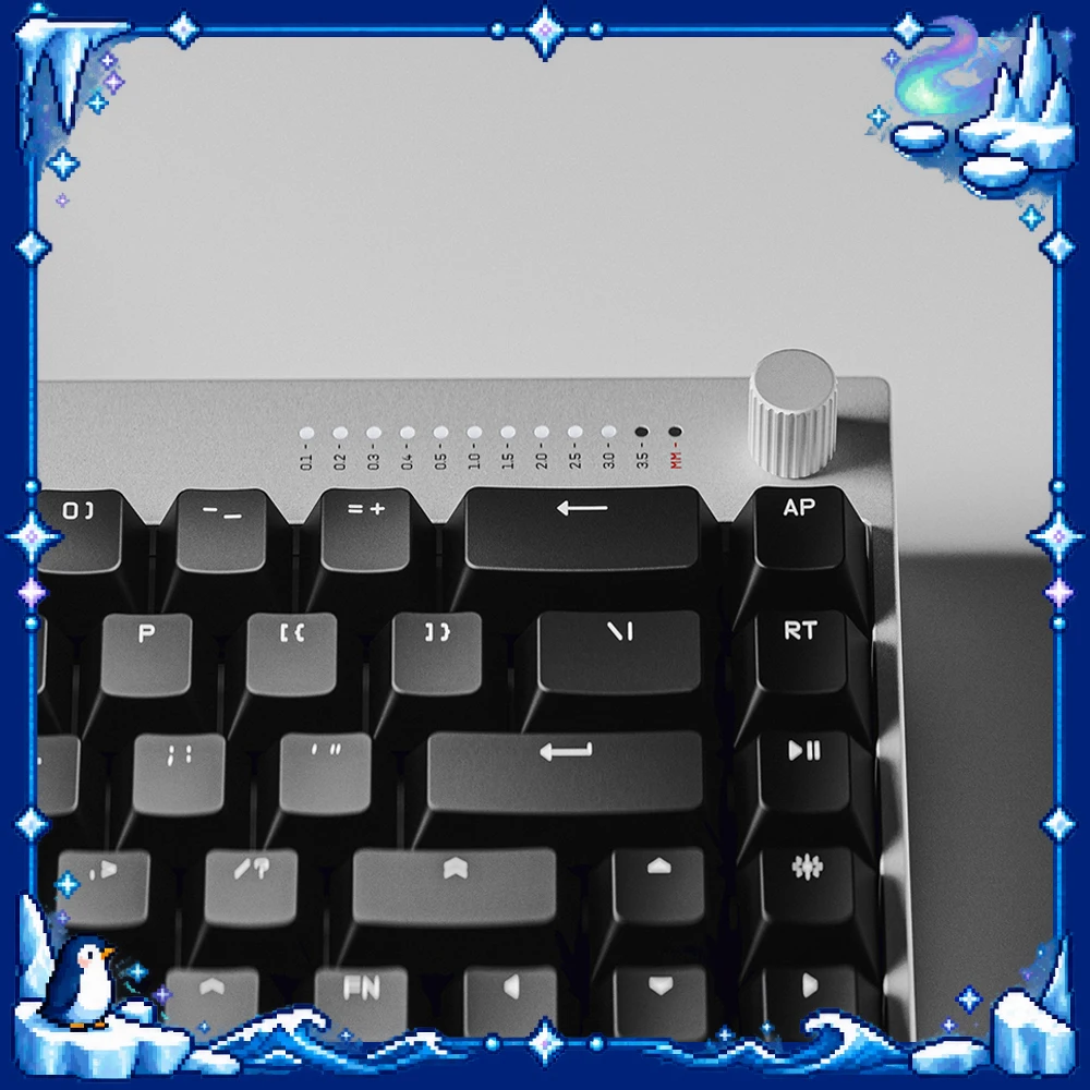 Teclado para jogos WALLHACK K-001 com interruptor magnético, taxa de polling de 8000 Hz, teclas substituíveis, layout 65% e interruptores mecânicos co