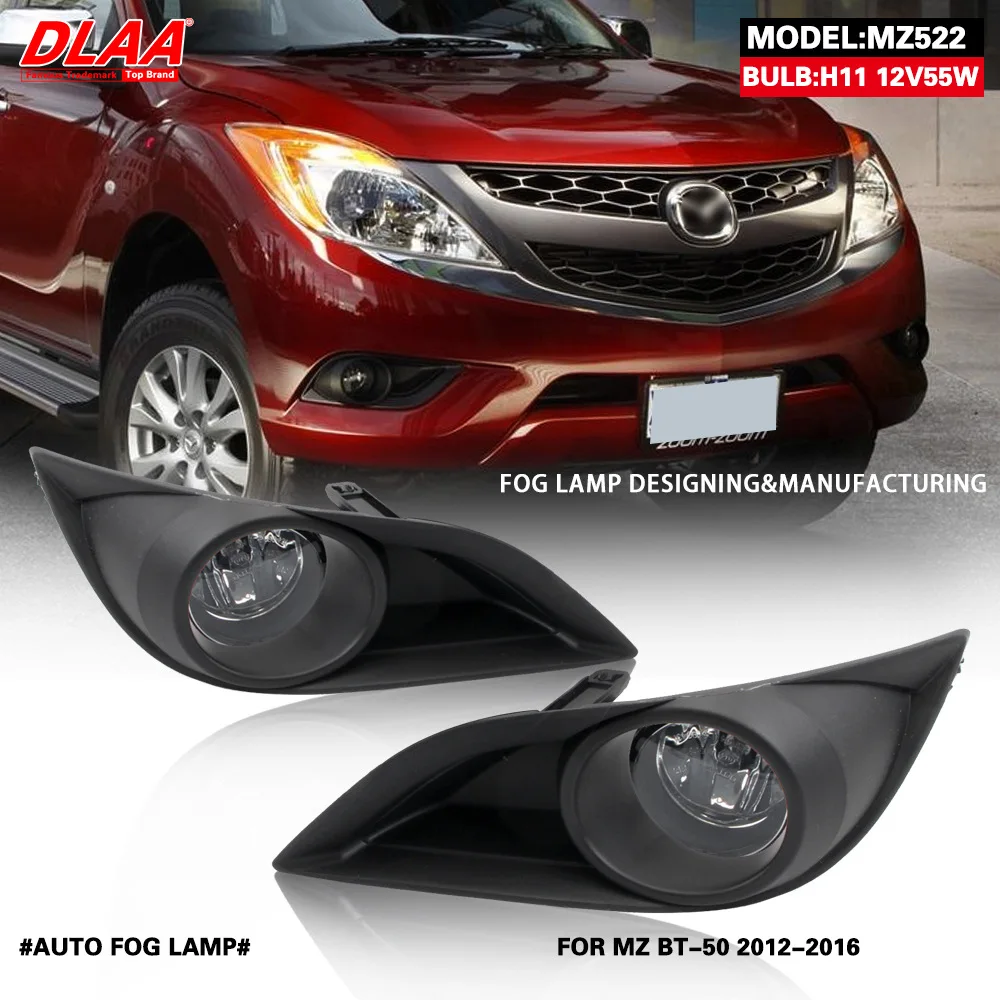 

DLAA для Mazda BT-50 2012 2013 2014 2015 2016 передние противотуманные фары, Стайлинг автомобиля, противотуманные фары с переключателем-1 пара