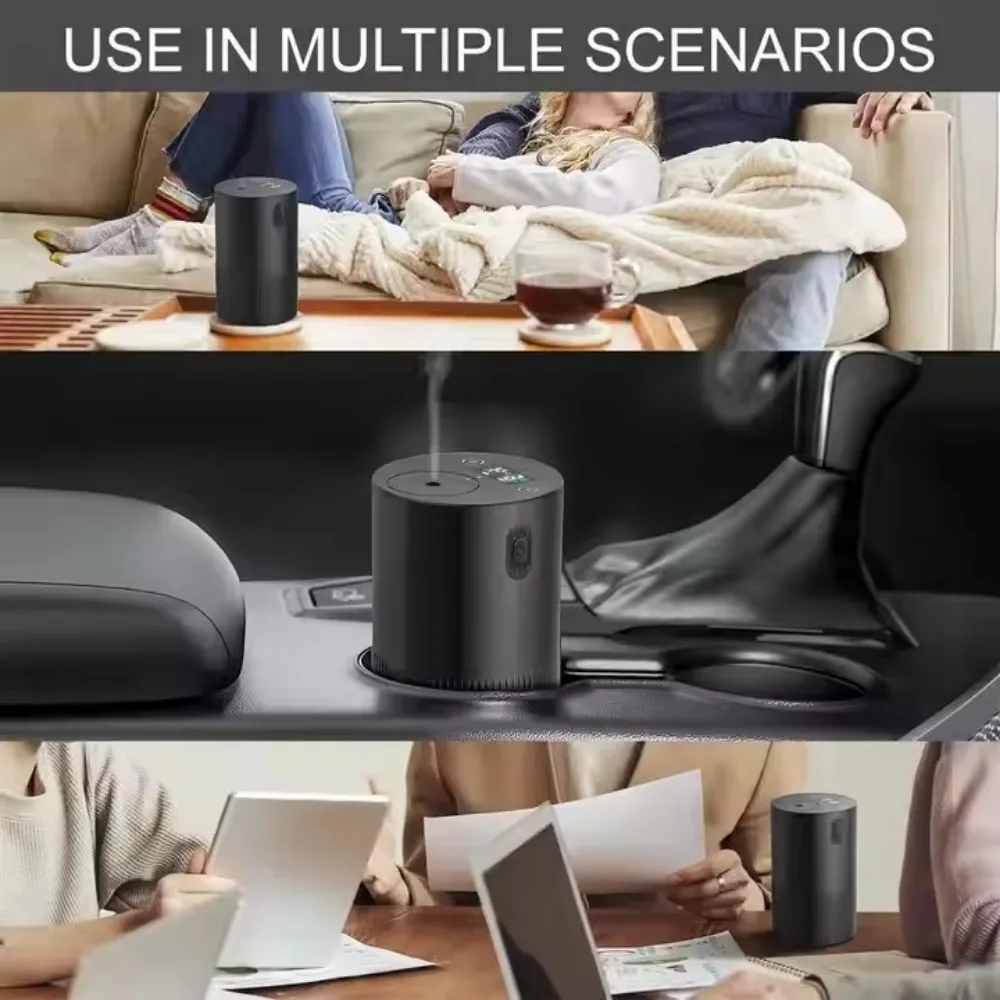 Draagbare etherische olieverspreider Geurverdeler Elektrische geur voor thuiskantoor Auto Luchtverfrisser Oplaadbare geurverspreiders