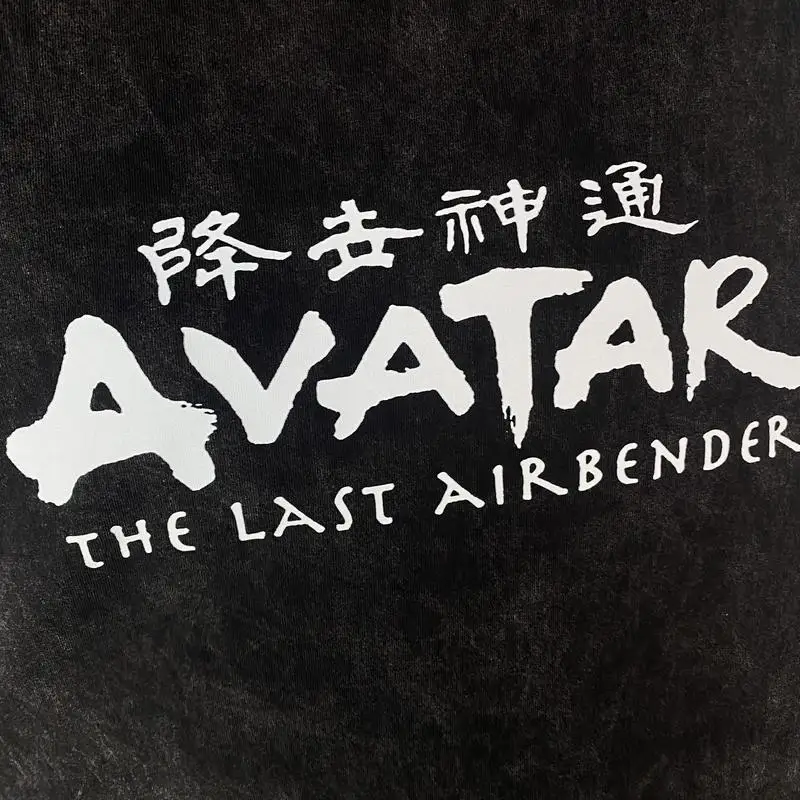 The Last Airbender Aang Retro T-shirt Man Vrouw Hoge kwaliteit Vintage T-shirt Katoen Korte mouwen Mode Zachte ademende tops