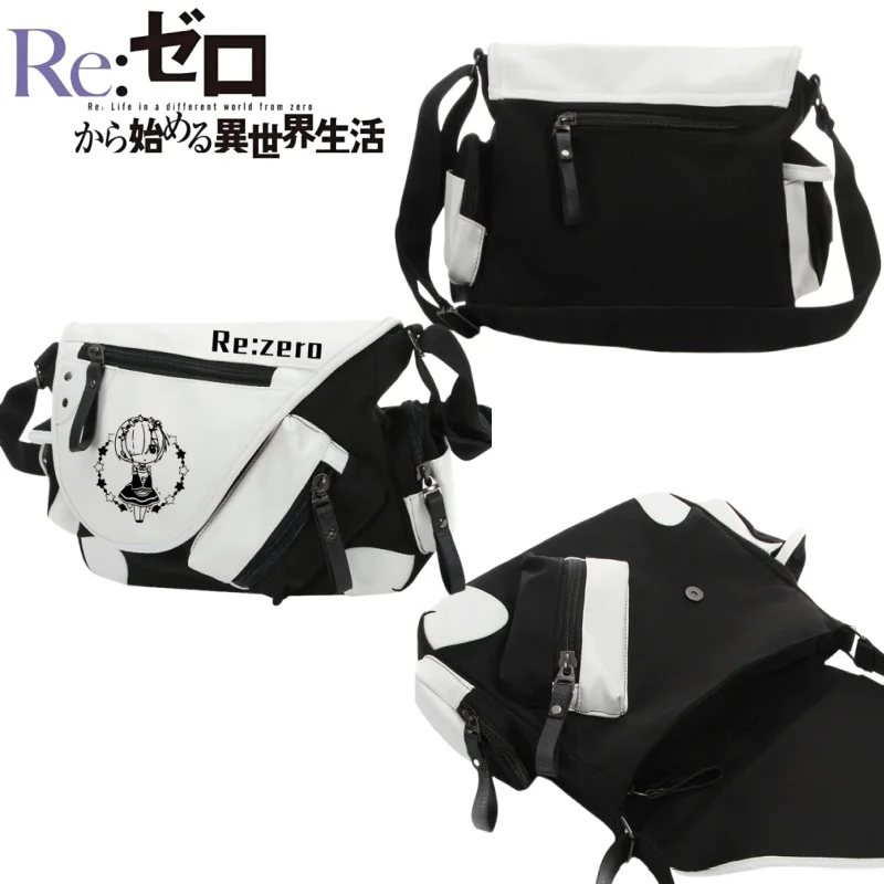 

New Re:Zero − Starting Life in Another World Shoulder Bag Cartoon Rem Crossbody Bag Anime Goods Commuting Casual Fashion