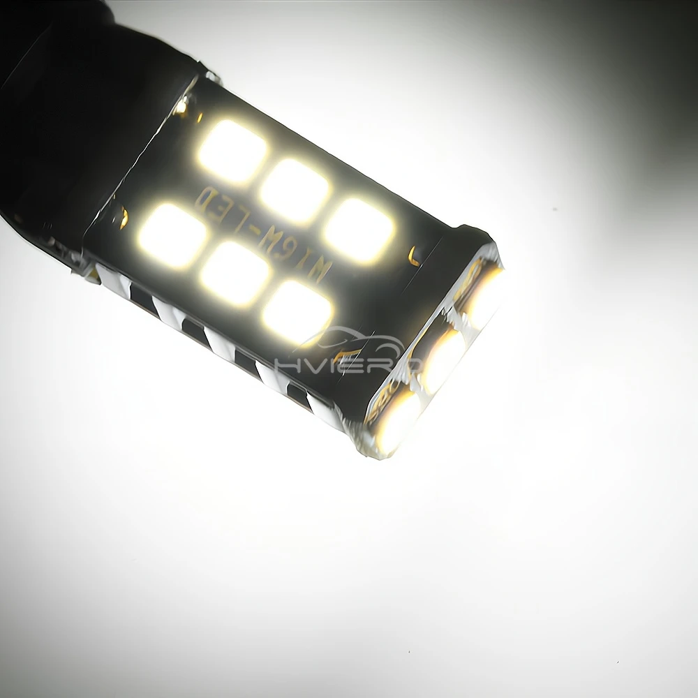 1 pz T15 2835 W16W Lampada LED Stroboscopica per Auto 12V, Luce Targa Retromarcia Ultra Luminosa, Lampadina LED Posteriore per Bagagliaio, Luce di