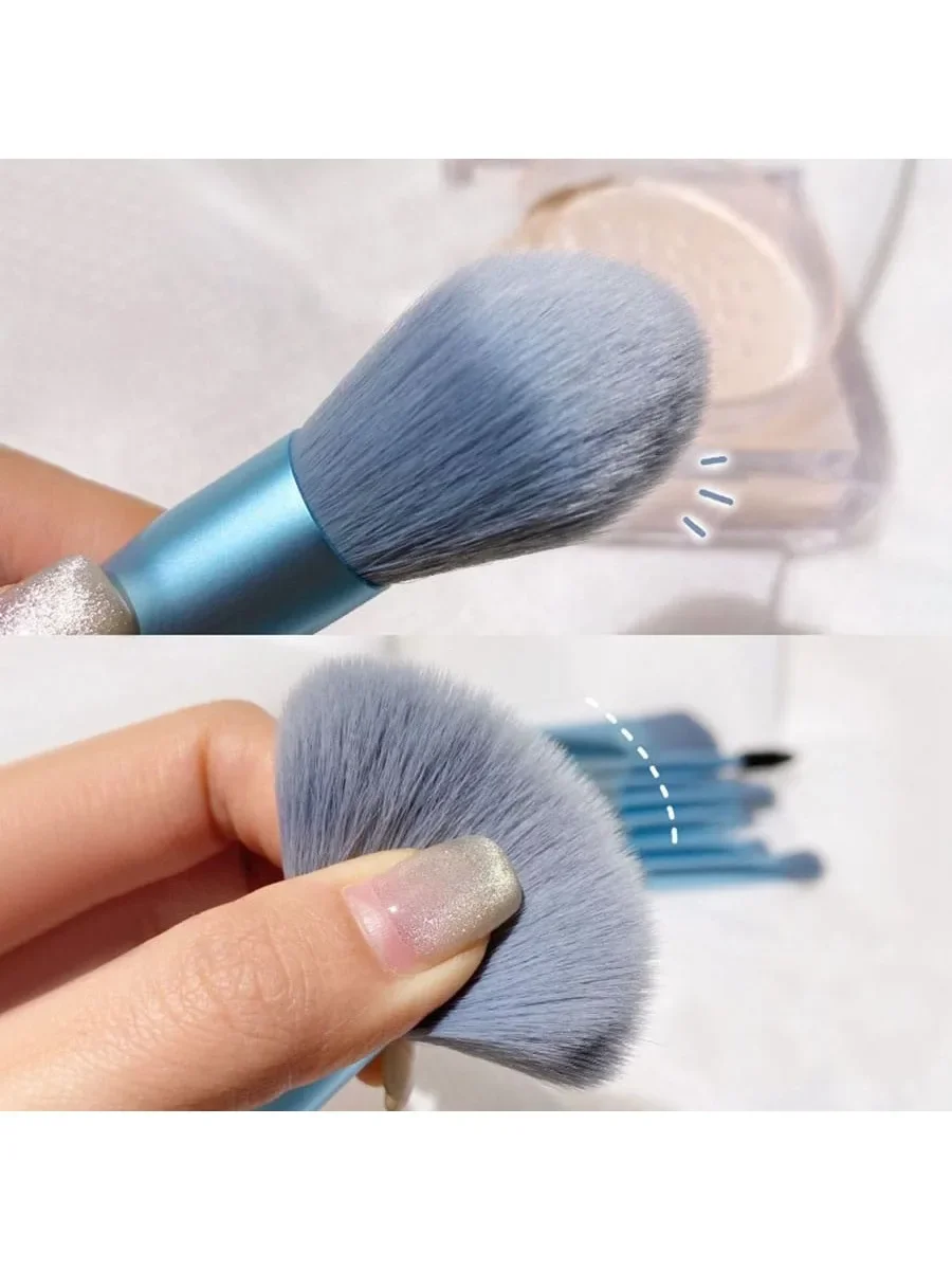 Ensemble de pinceaux de maquillage souples portables, mini brosses de voyage, ombre à barrage, fond de teint, poudre, cils, correcteur Jules, 8 pièces