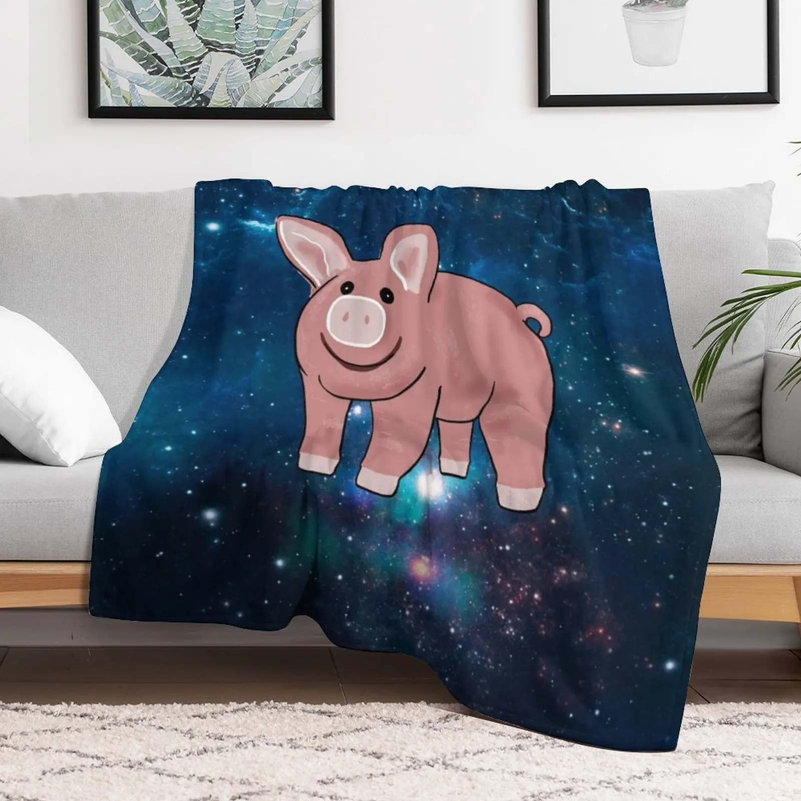 Slumberland Pig Dream Throw Blanket Flannel Fabric Polar Blankets For Bed Stuffeds Blankets