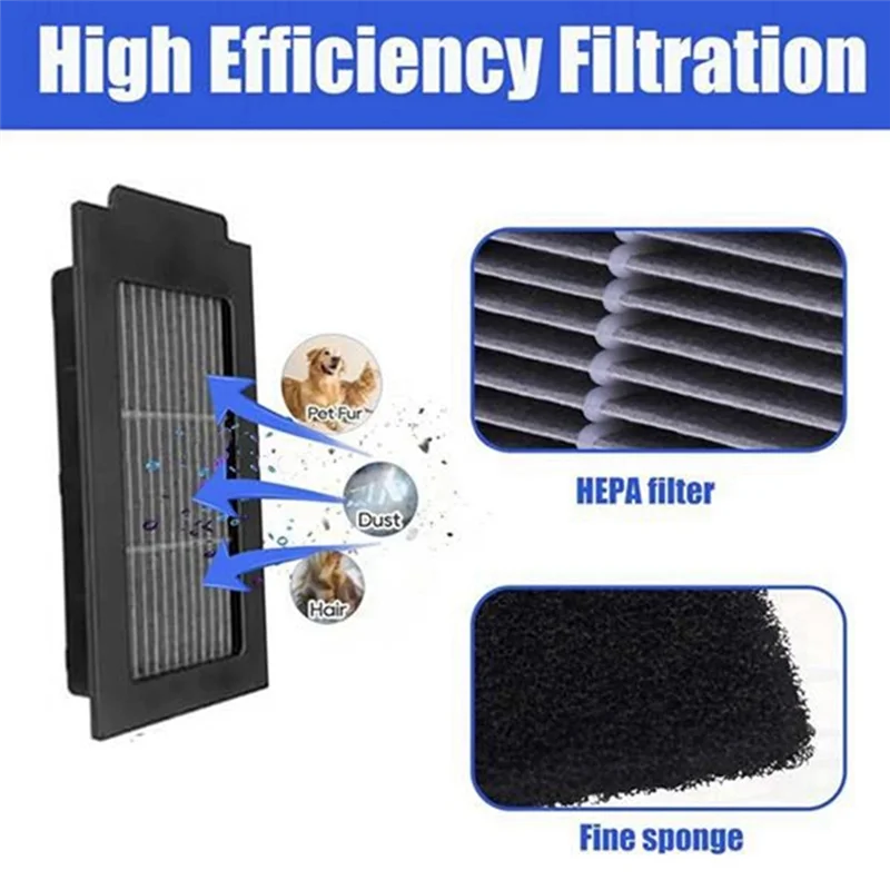 A83G-18PCS untuk Ecovacs Deepot T50 Max/T50 Pro/T50 Omni/T50 Pro Omni/T50 Max Pro Omni Suku Cadang Pengganti Sikat Filter Kantong Debu Pel