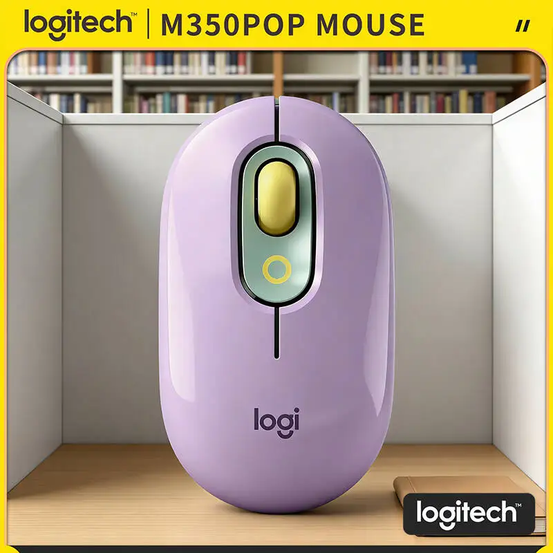

Беспроводная мышь Logitech M350 POP, радиус действия 10 м, бесшумная работа, совместимость с ПК, Mac, планшетами, для дома и офиса
