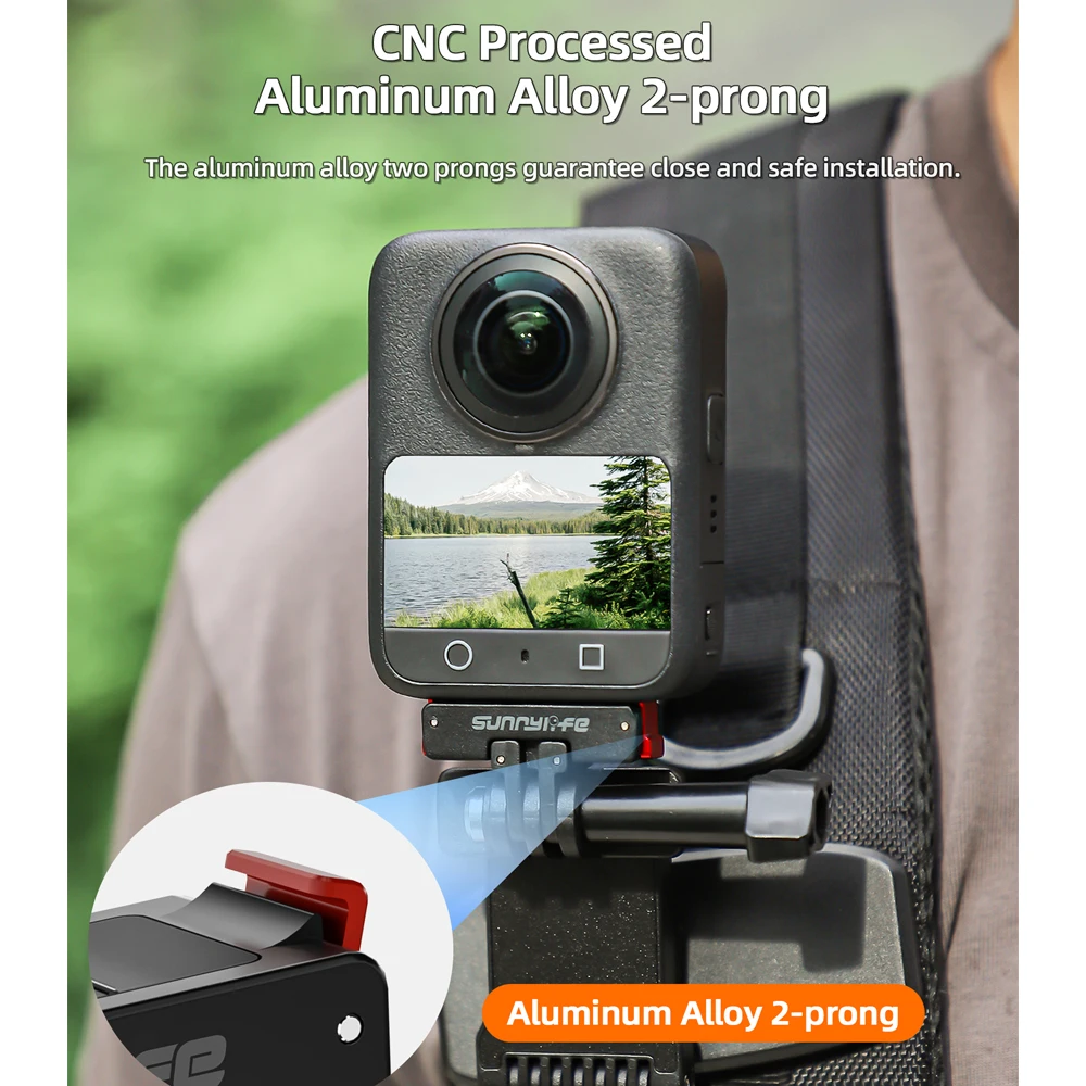 Sunnylife 磁気アダプタ DJI OSMO 360 Osmo アクション 5 プロ 4 3 折りたたみ式クイックリリースプレートカメラ拡張マウントアクセサリー