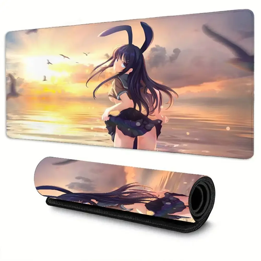 

Anime Sexy Bunny Girl Mousepad Non-slip Suitable For Office Computers Laptops E-sports Game Desk Mats XXL Keyboard
