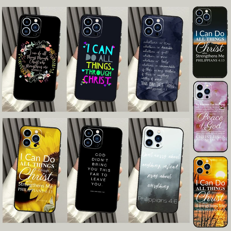 Bible Verse Philippians Jesus Christ Case For Samsung Galaxy S25 Ultra S23 S21 S20 S24 S22 S26 Ultra S10 Plus S25 FE Cover Coque