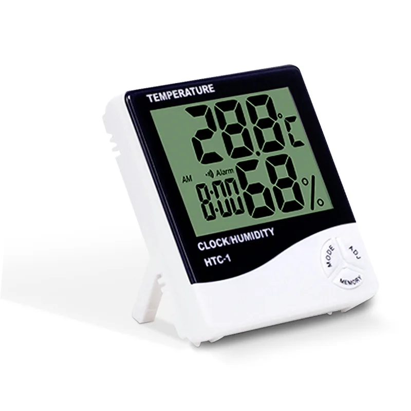 HTC-1/HTC-2 Indoor Electronic Temperature and Humidity Meter Large Screen Household Temperature and Humidity Meter