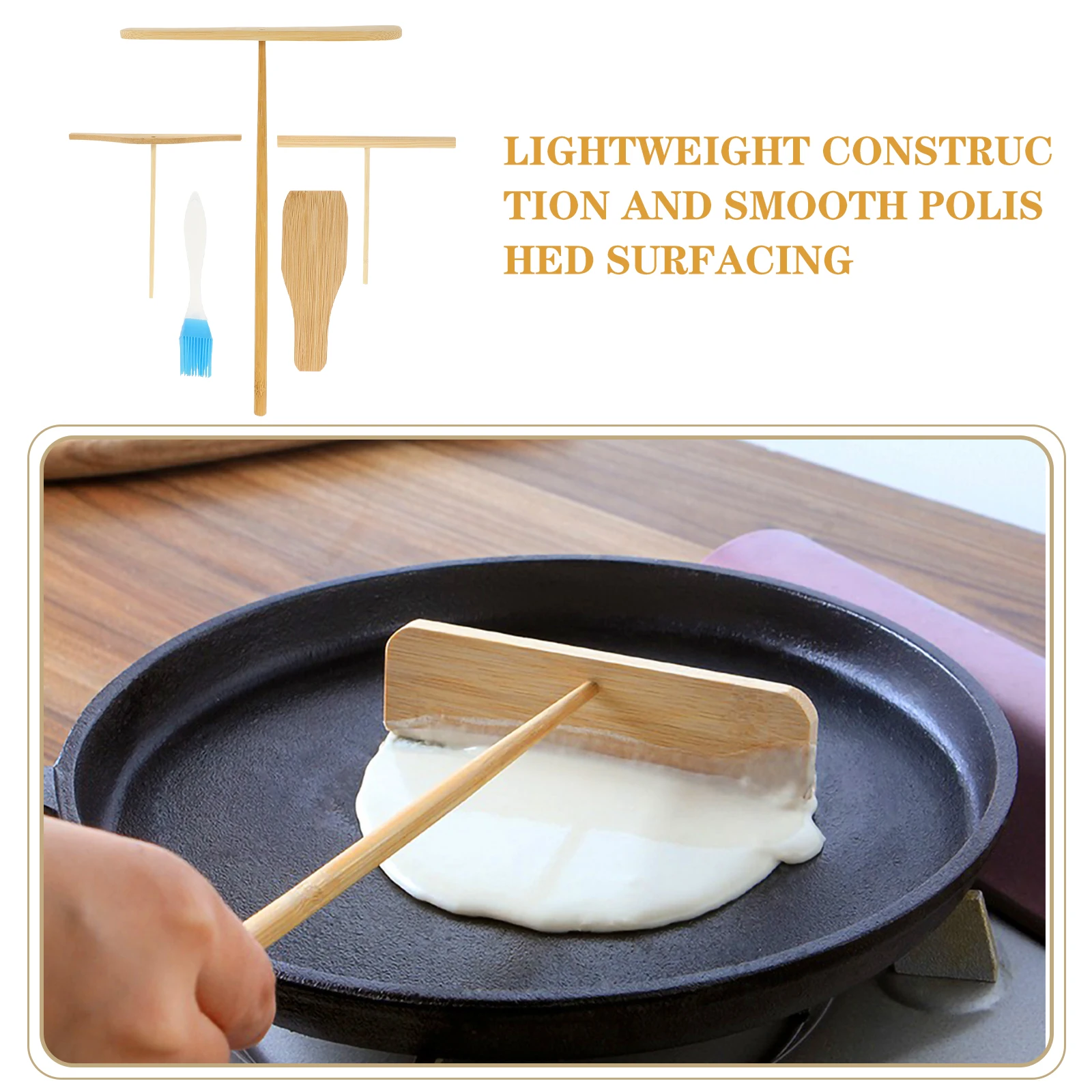 

5 шт., набор инструментов для блинов, бамбуковый набор стрекозы, разбрасыватель, токарный станок для приготовления завтрака, скребки для вафель, машина для приготовления омлета, кухонные принадлежности