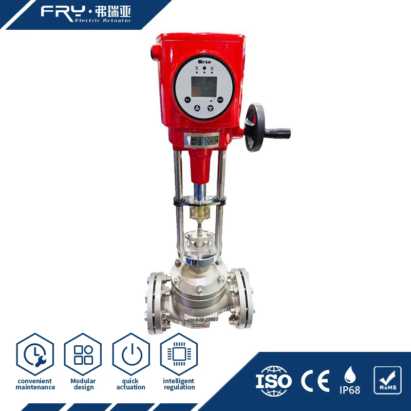 

Linear Turn Electric Actuator Stepless Speed Regulation Modbus Rtu 4 20mA Signal Digital Intelligent 12000N Thrust Lcd Display