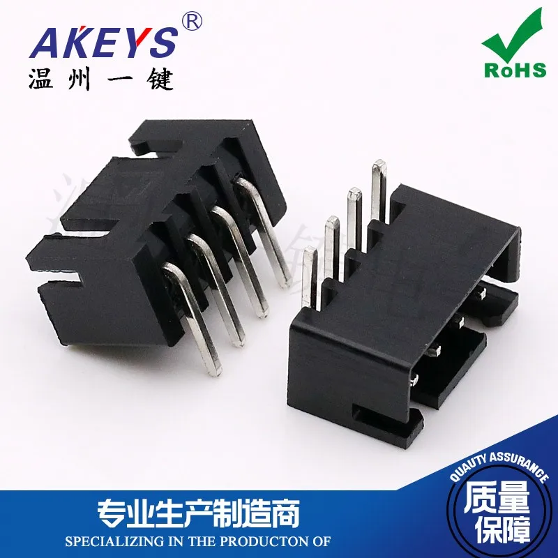 10 PCS Black XH2.54-4AW Curved Pin 2.54mm Spacing Terminal 4P Curved