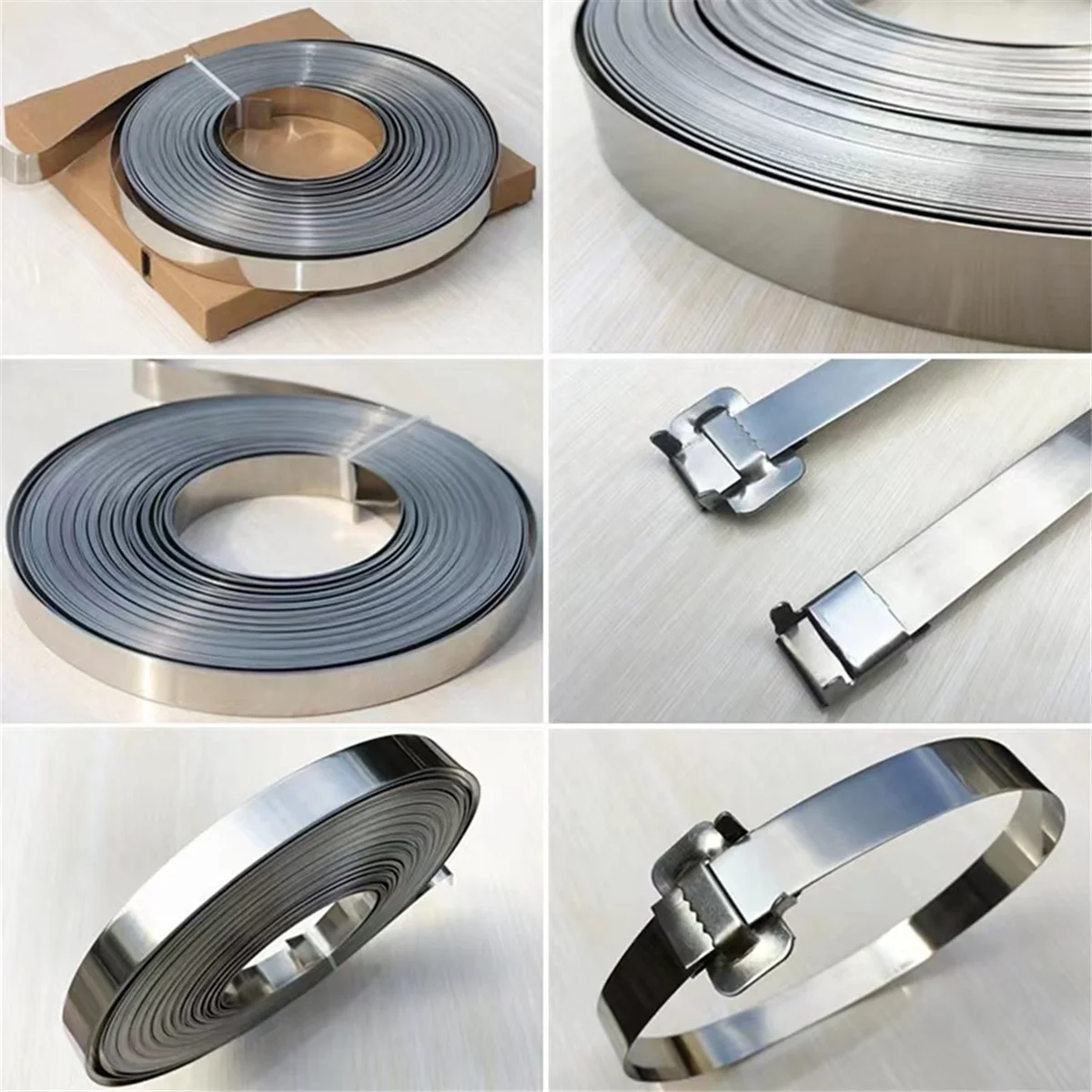 

ABNJ High Quality 304 Stainless Steel Coil, Stainless Steel Cable Reel Strapping, Strapping Tape 12mmx0.4mmx30m