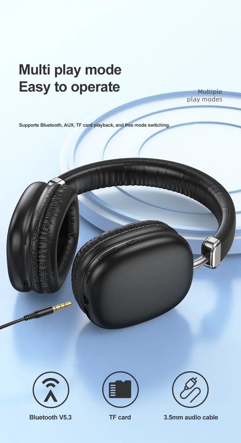 New Air Max Bluetooth 5.3 Earphone Over Ear Headphone Wireless Headset Pods Pro Max Headphone for IOS Android Tws Dluetooth