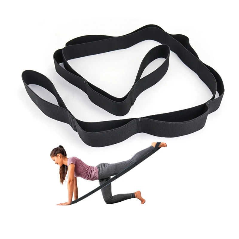 

High Density Elastic Exercise Resistance Bands Yoga Stretching Strap with Loopspromote sales
