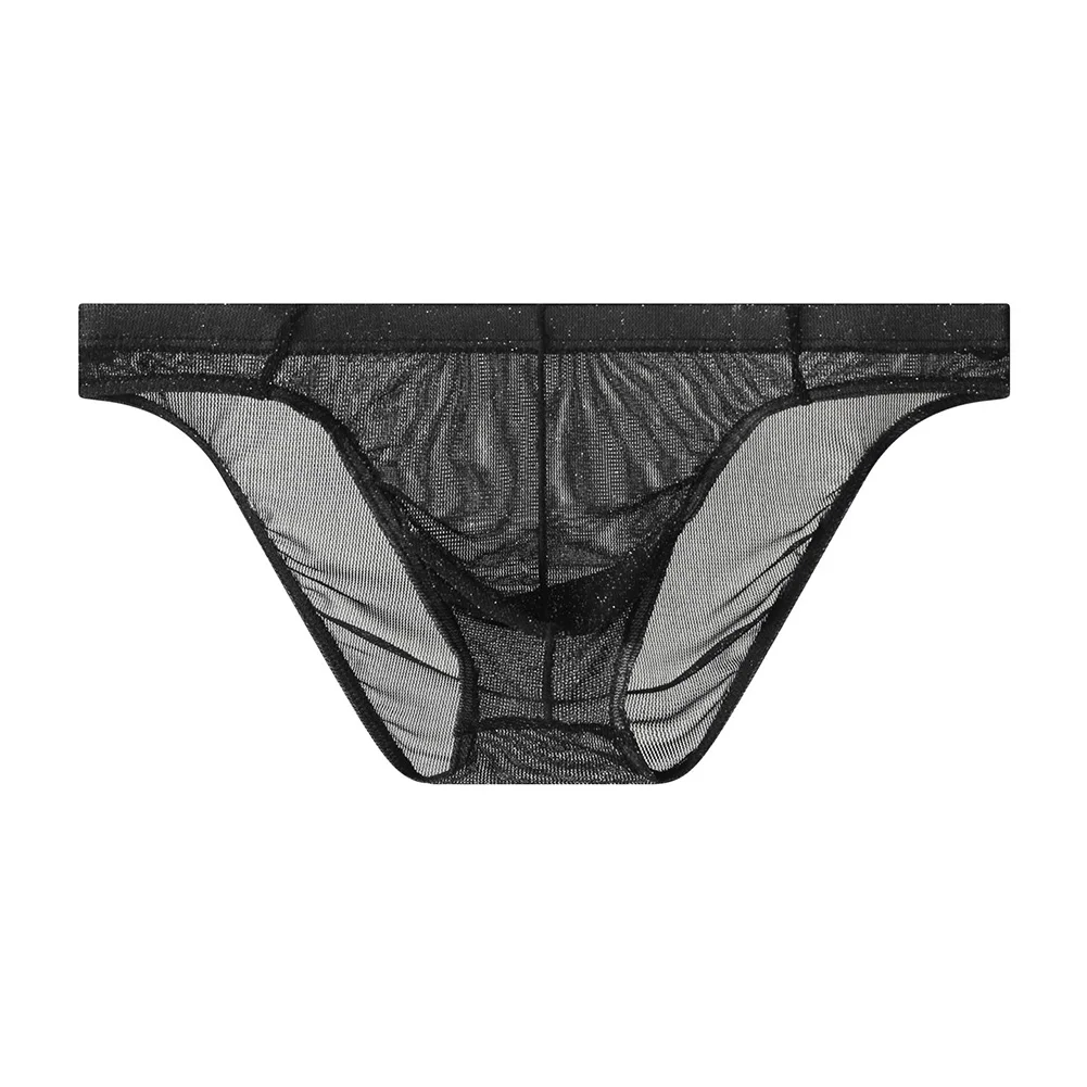 

Men Sexy Briefs Sheer Ultra-Thin Underwear Man Low Rise Pouch Men's Panties Mesh Breathable Lingerie See Through Underpants Men