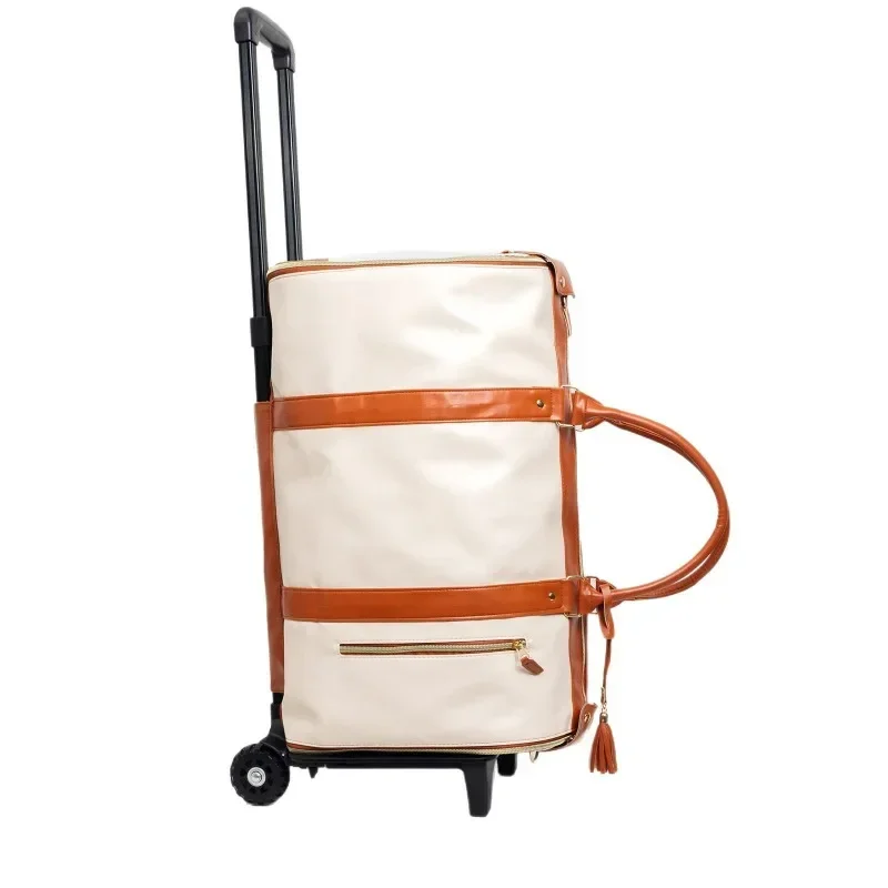 Suit clothing conversion bag with tie rod, portable folding women's duffel bag storage