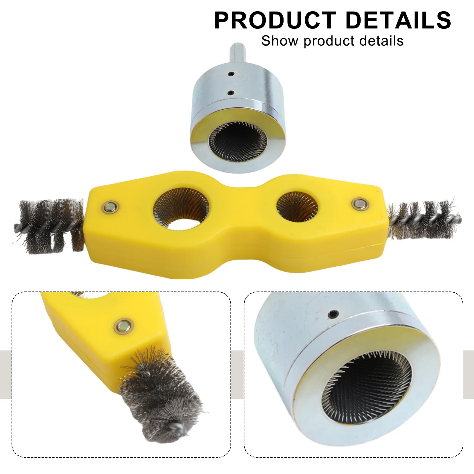 22MM Copper Pipe Cleaner Industrial Pipe Cleaning Solution Interchangeable Brush Heads Sturdy Metal Construction