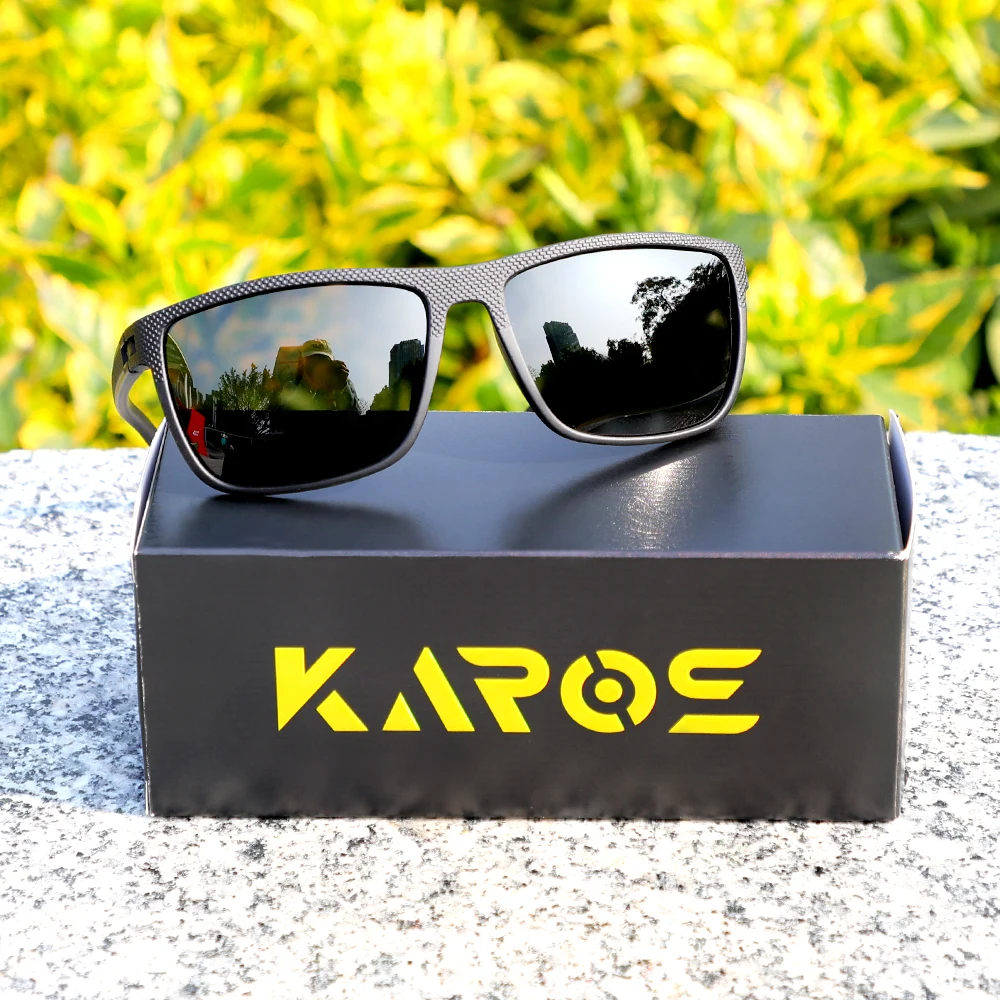

KAROS Brand Classic Cycling Polarized Sunglasses Men Women Mtb Bicycle Square Eyewear Camping Hiking Driving Goggles UV400