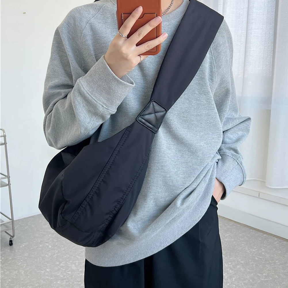 

Большая вместительная сумка через плечо с застежкой-молнией, дорожная сумка через плечо, сумка-хобо, повседневная сумка через плечо для покупок для работы, путешествий