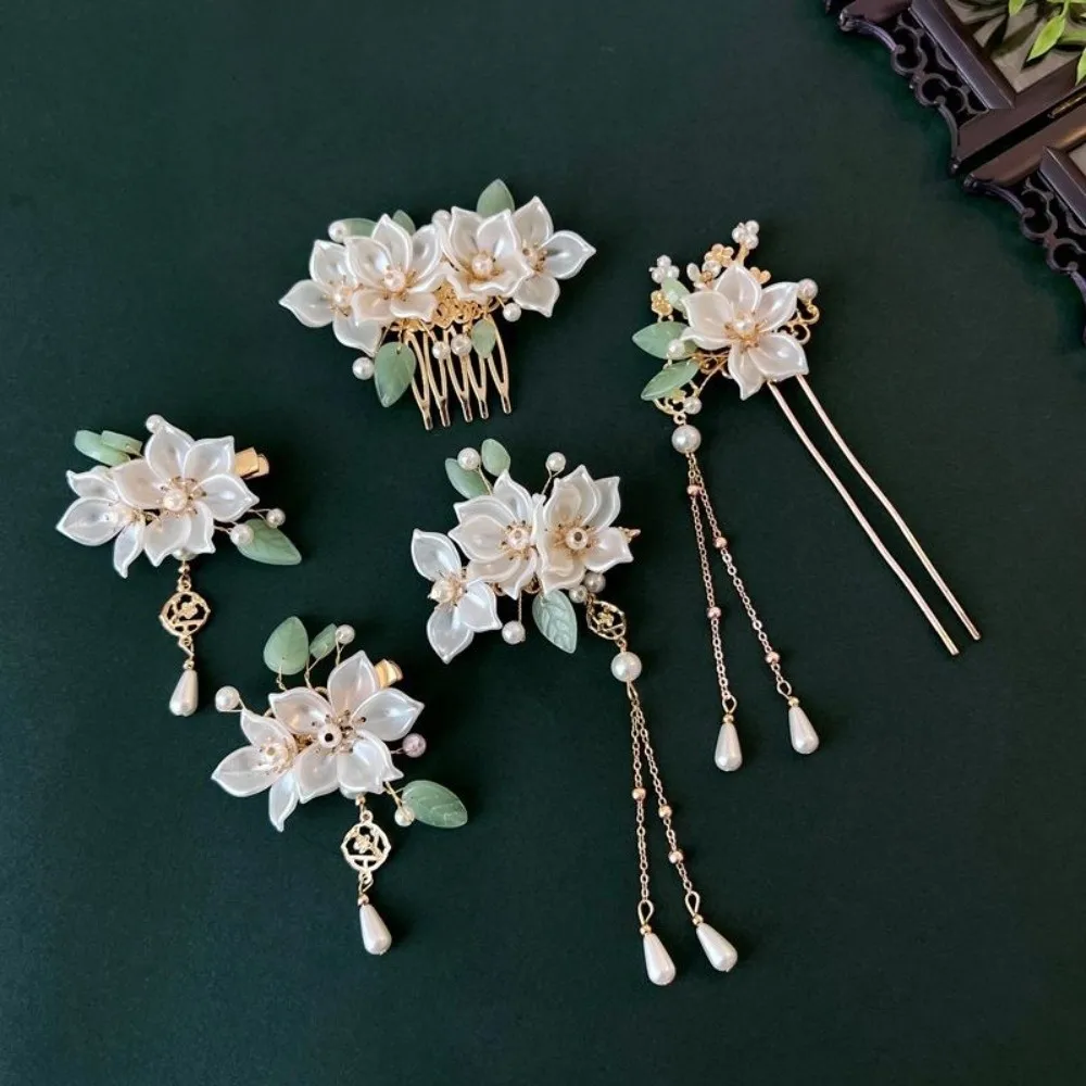 

Китайские аксессуары для волос в стиле Ханьфу: ретро-гребень, свадебный головной убор, длинная заколка с бахромой, роскошная шпилька для волос, серьги