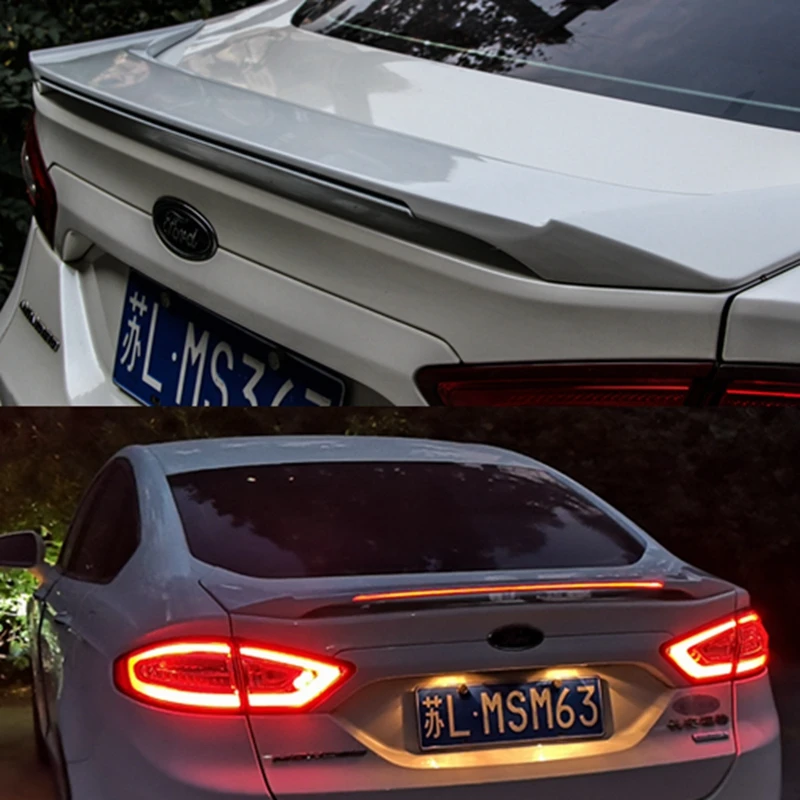 For Ford Mondeo/Fusion Car Decoration 2013 -2017 ABS Plastic Paint Painting Color Rear  LED Spoiler