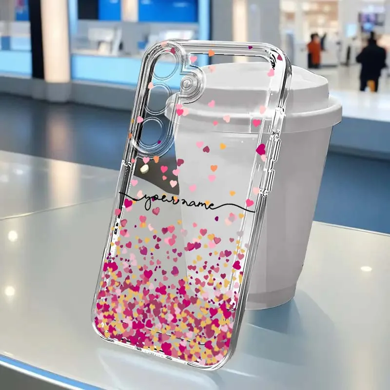 

Color Butterfly Love Lip Cherry For Samsung S25 S24 S23 S22 S21 S20 S10 Ultra Plus Edge FE 5G Transparent Phone Case