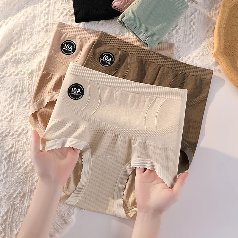 Weiche Unterwäsche für Frauen Plus Size Höschen Set Pack Bauch Reduzierhöschen Damen Dessous Sexy Slips Damen Lady Triangular
