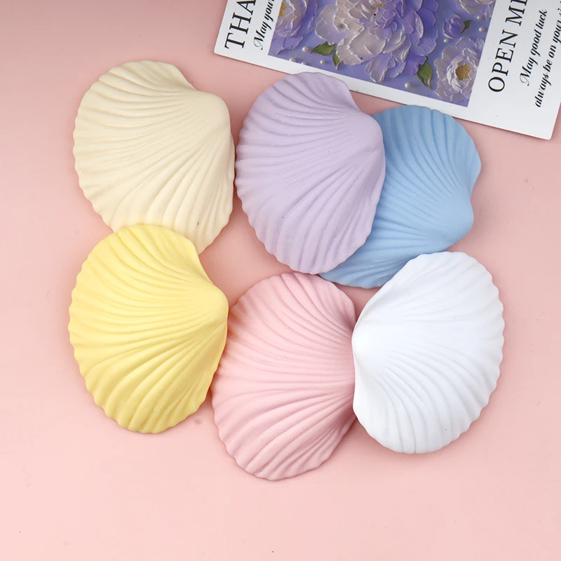 6/60pcs Large Shells Resin Accessories Home Decor Hair Supplies DIY Flatback Dollhouse Decor Materials Handmade Art Craft