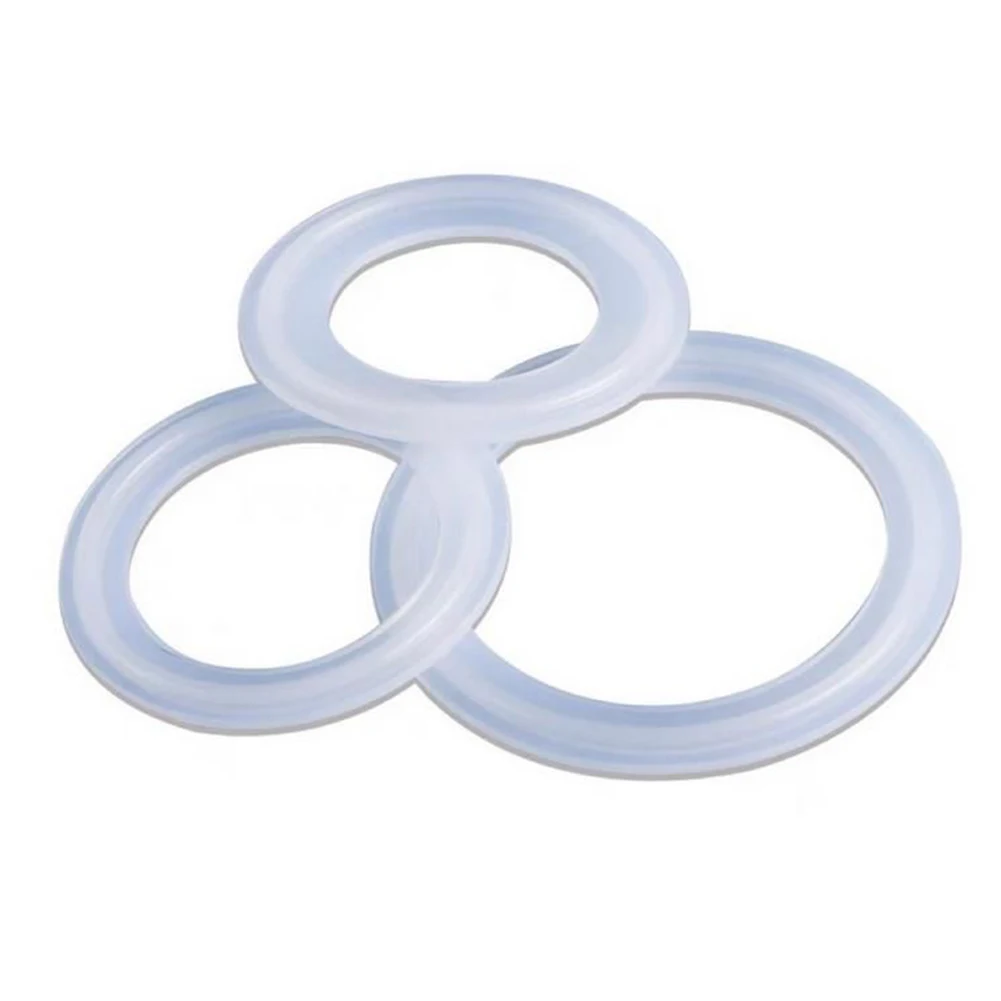 Tri-Clamp Silicone Pads Gasket Strip Homebrew 0.5-4 10 Pcs Beer Ferrule Diopter Rubber Sanitary Sealing Silicone