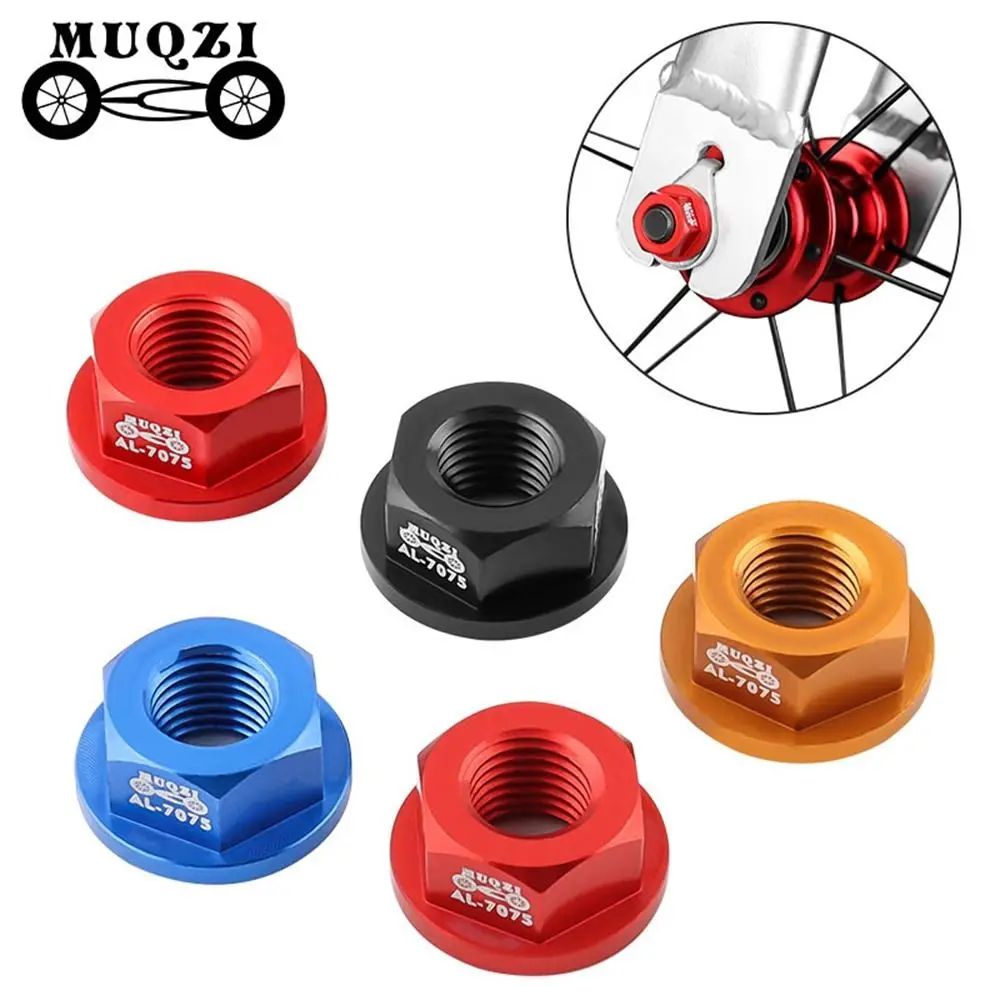 High Quality MUQZI Children Bike Nut Aluminum Alloy 4 Colors M8 Hub Nut Hub Axle Screw Sliding Balance Bicycle