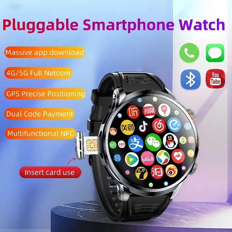 

Оригинальные умные часы H18 Android Watch Amoled Smartwatch с 190 ° Поворотная камера Google Play Store 1,95-дюймовый экран Amoled
