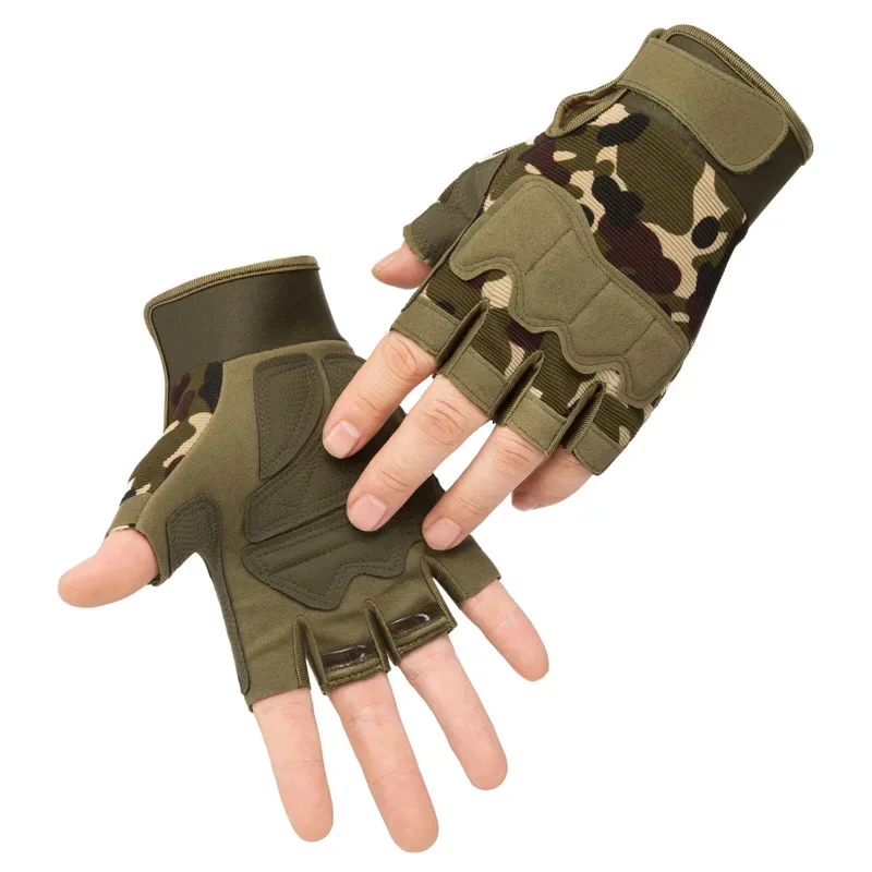 Cycling Gloves Half Finger Paintball Airsoft Shot Anti-Skid Men Bicycle Cut Proof Fingerless Glove Sport Protective Gear