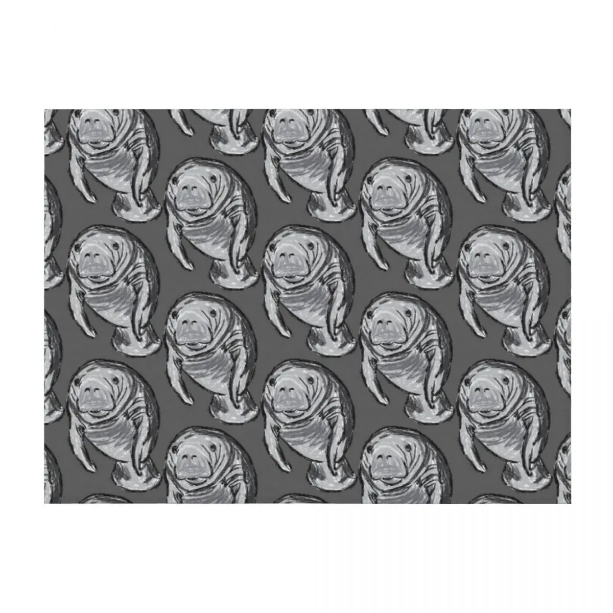 

Artwork of a Manatee Throw Blanket Sofa warm for winter Blankets Sofas Of Decoration for winter Blankets