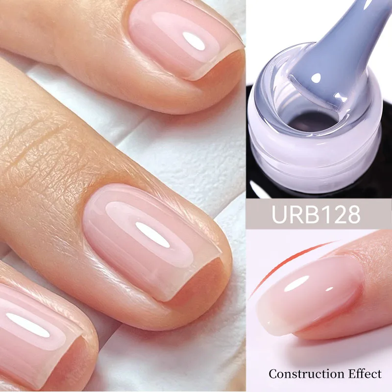 

UR SUGAR 7ml Crystal Rubber Base Gel Transparent Natural Nude Pink Semi Permanent Soak Off UV LED Varnish Nail Art Design