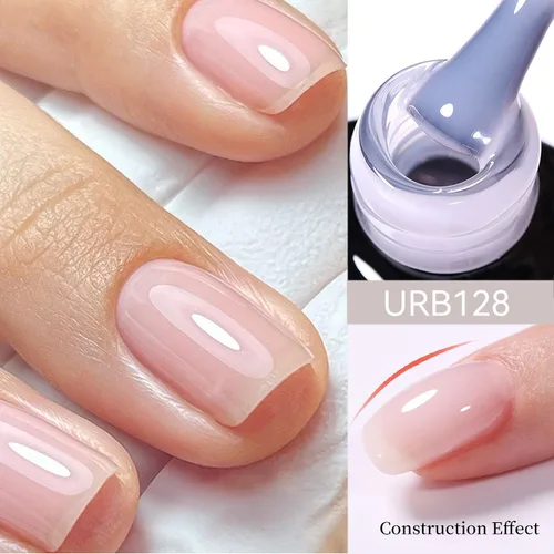 UR SUGAR-Gel Base de goma de cristal, 7ml, transparente, Natural, rosa desnudo, semipermanente, barniz LED UV, diseño artístico de uñas