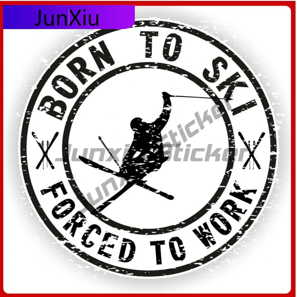 

Born To Ski Stylish Vehicle Decal Used Across Cars Motorcycles And Scooters